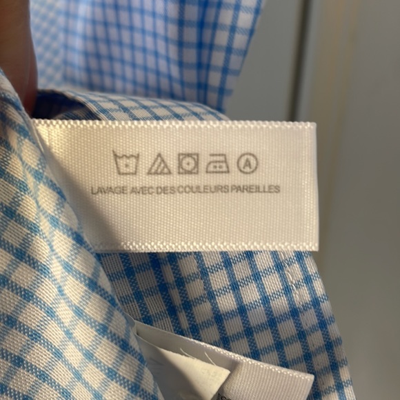 Ladies Michelin branded blouse. Blue check. Size large. - Picture 7 of 8